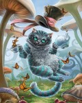 Картина по номерам "Чеширский кот и чаепитие" (40x50см)        