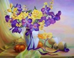 Картина по номерам "Натюрморт с лимонами" (40x50см)                                                   