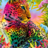 Картина по номерам "Радужный леопард" (40x50см)                           