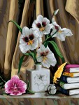 Картина по номерам "Орхидеи в белой вазе" (40x50см)           