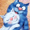 Картина по номерам "Влюбленные коты" (40x50см)                                     
