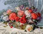 Картина по номерам "Розы и сирень" (40x50см)                                            