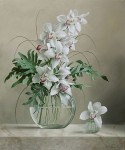 Картина по номерам "Белые орхидеи" (40x50см)          
