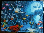 Картина на подрамнике "Подводный мир" (холст, акрил) 