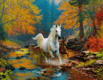 Картина по номерам "Лошадь и жеребенок" (40x50см)                                                        