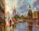Картина по номерам "Летний дождь в Питере" (40x50см)    
