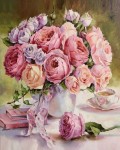 Картина по номерам "Пастельные розы" (40x50см)       