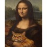 Картина по номерам "Мона Лиза с котом" (40x50см)                                                              