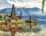 Картина по номерам "Пагода на озере" (40x50см)                                                                      
