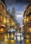 Картина по номерам "Дождливый Лондон" (40x50см)                                                                        